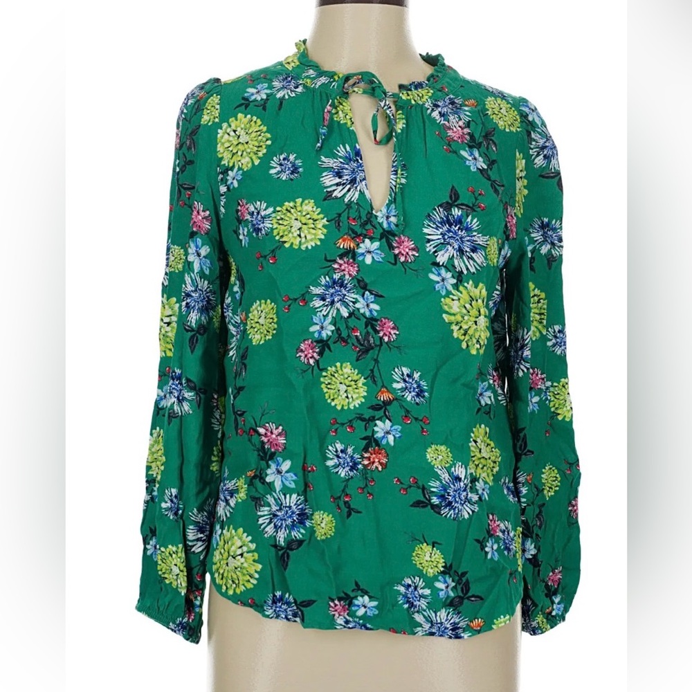 Loft Floral Green Blouse
